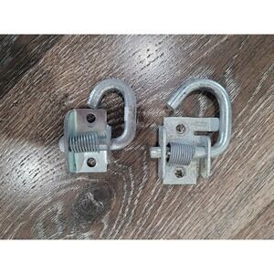 Lot of 2 Metal Spring Loaded Trailer Door Latches Hooks Gate Hardware #L‎